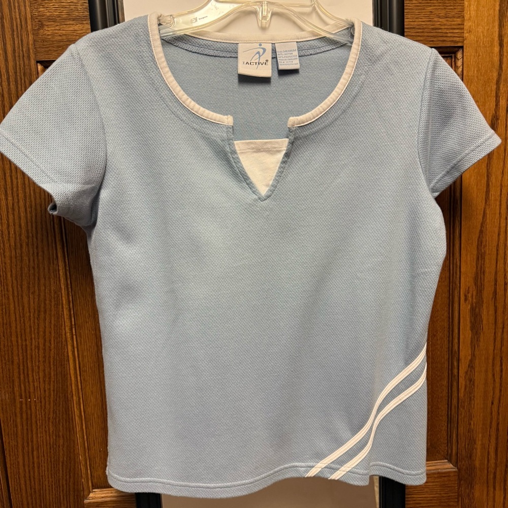 IActive Women Steel Blue Shirt Size M